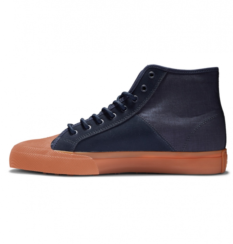 Navy / Gum DC Shoes Manual Hi Wnt - High-Top Shoes | IPUJAZ-107