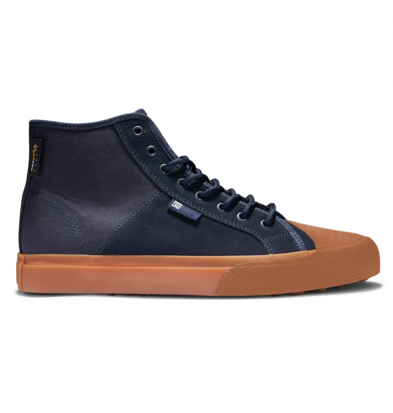 Navy / Gum DC Shoes Manual Hi Wnt - High-Top Shoes | IPUJAZ-107