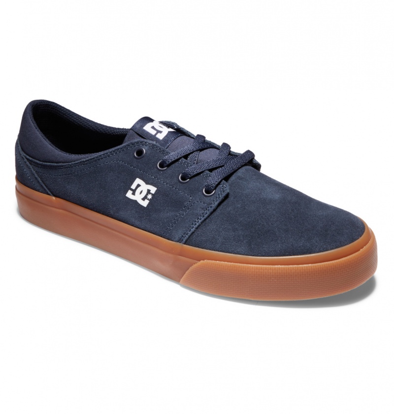 Navy / Gum DC Shoes Trase - Suede Shoes | PZMIEF-142