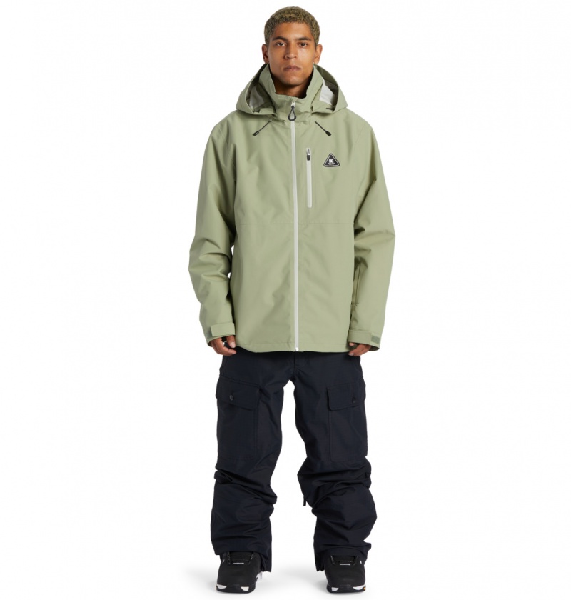 Oil Green DC Shoes Basis 30K - Technical Snow Jacket | RXWIGQ-965