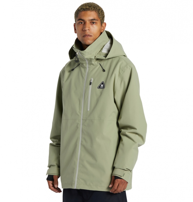 Oil Green DC Shoes Basis 30K - Technical Snow Jacket | RXWIGQ-965