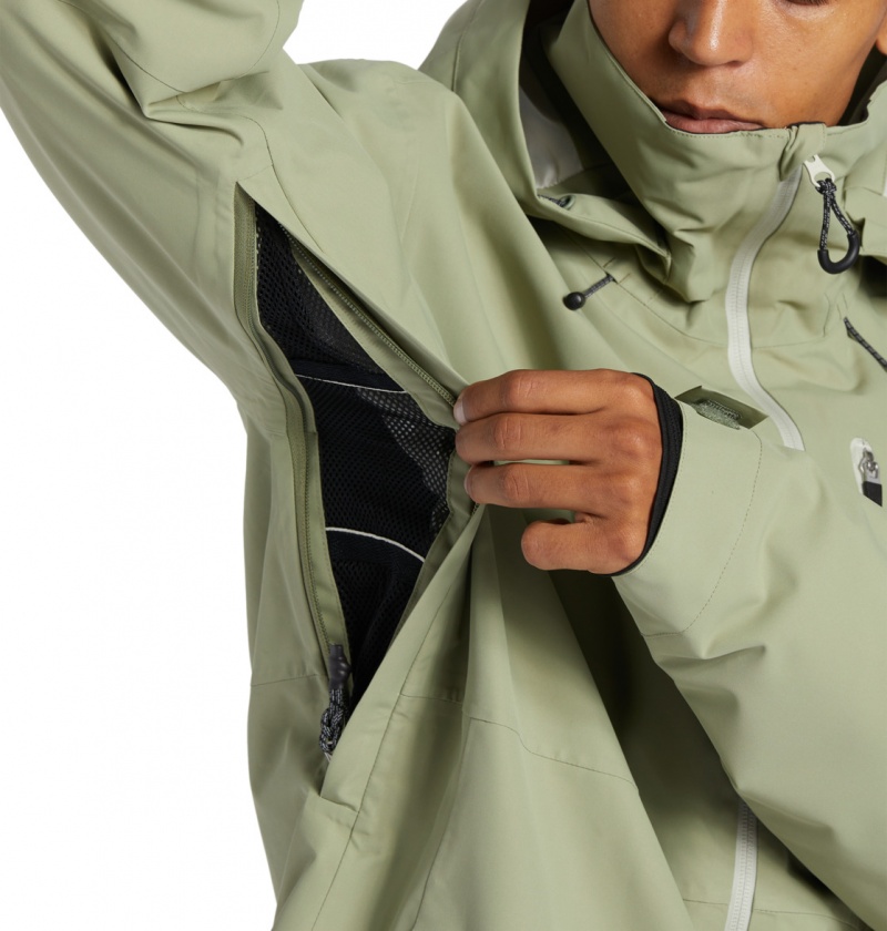 Oil Green DC Shoes Basis 30K - Technical Snow Jacket | RXWIGQ-965