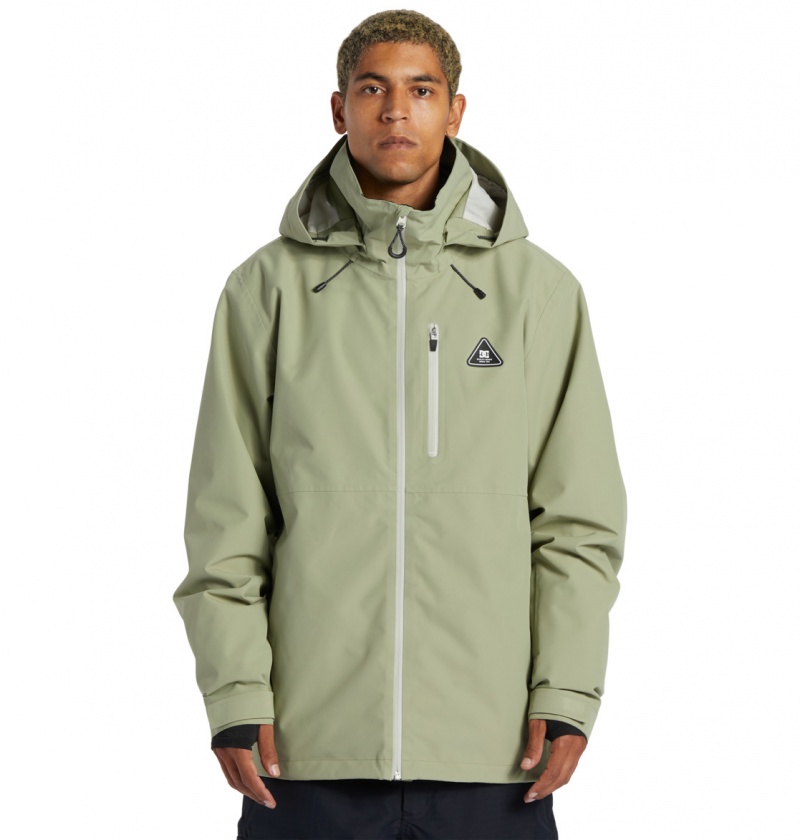 Oil Green DC Shoes Basis 30K - Technical Snow Jacket | RXWIGQ-965