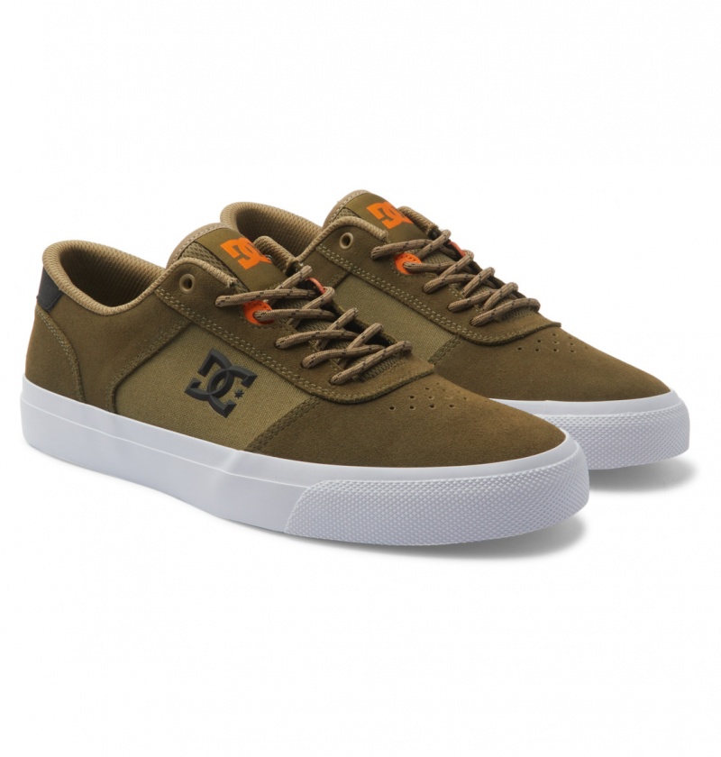 Olive Camo DC Shoes Teknic - Leather Shoes | HFSVWC-053