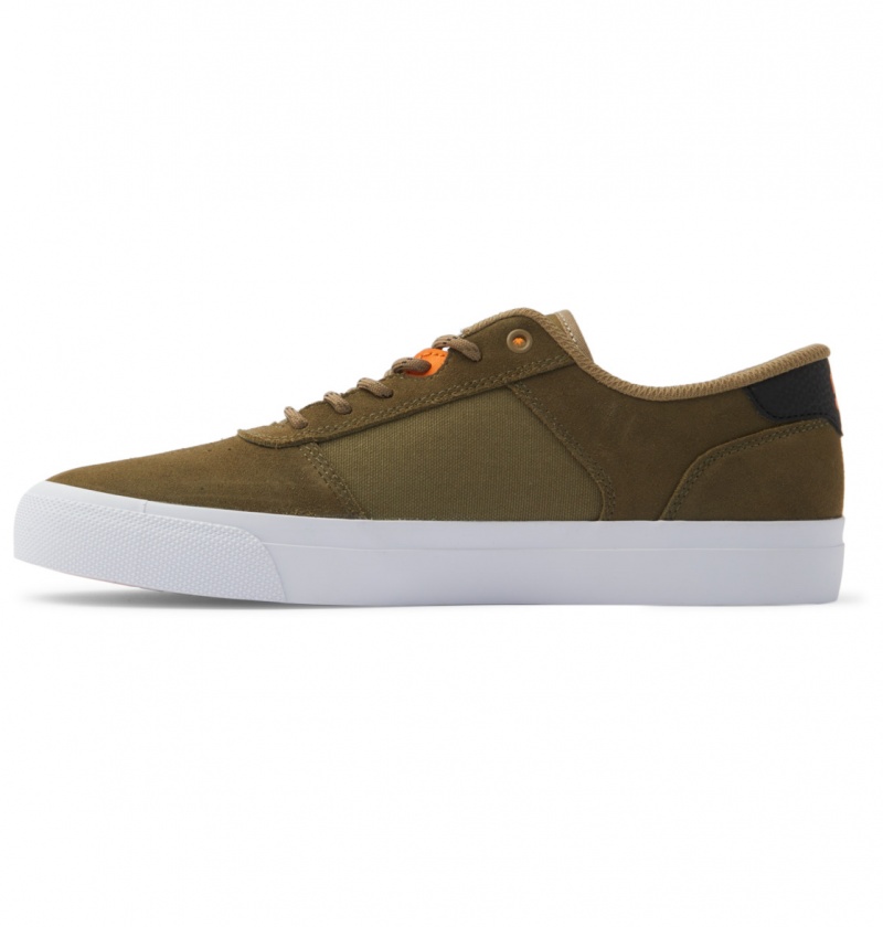 Olive Camo DC Shoes Teknic - Leather Shoes | HFSVWC-053