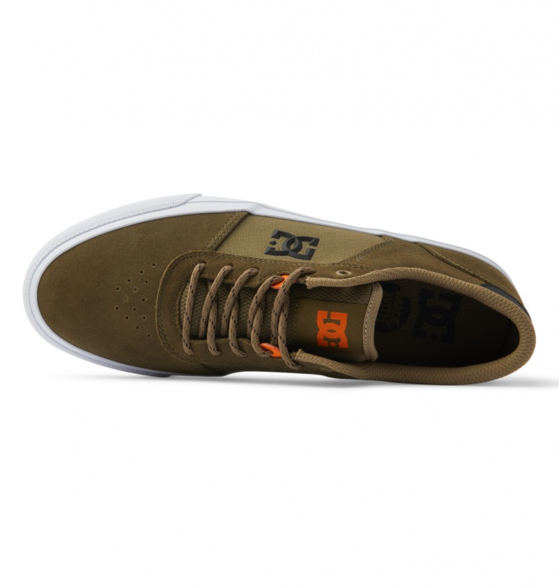 Olive Camo DC Shoes Teknic - Leather Shoes | HFSVWC-053