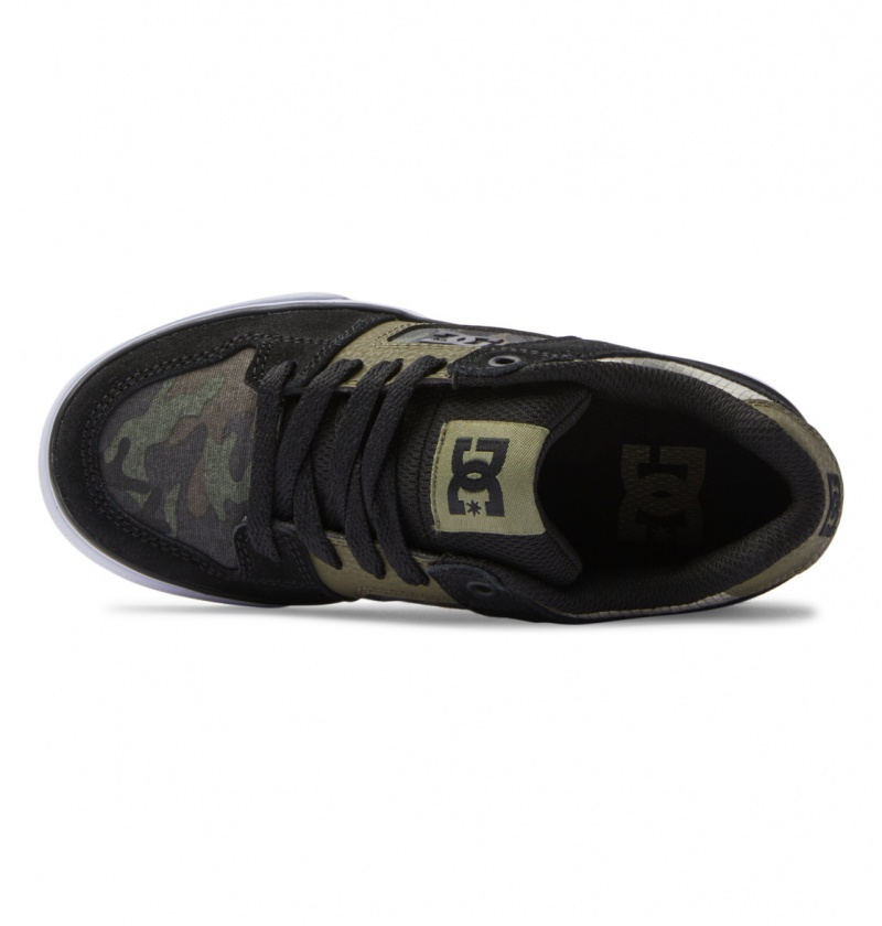 Olive Camouflage DC Shoes Pure - Leather Shoes | PIUTKQ-175