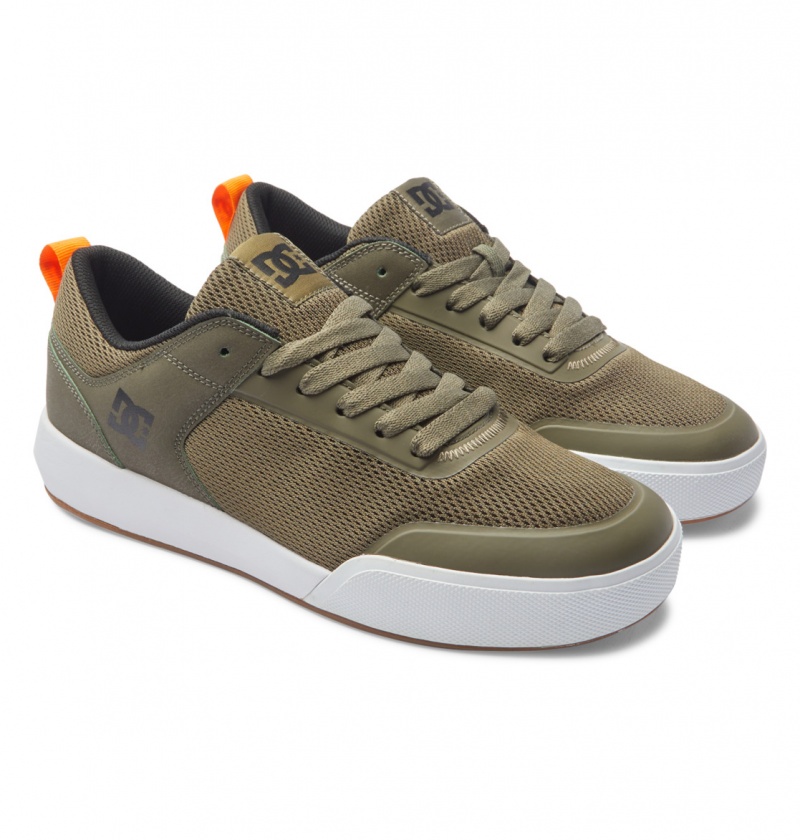 Olive / White DC Shoes Transit - Shoes | XJHNVU-681