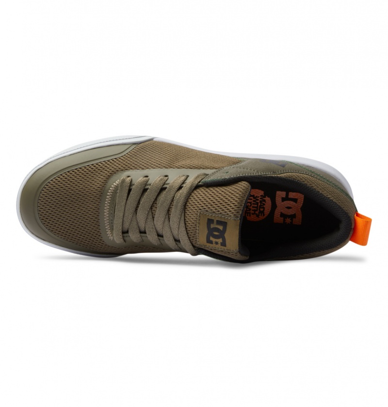 Olive / White DC Shoes Transit - Shoes | XJHNVU-681