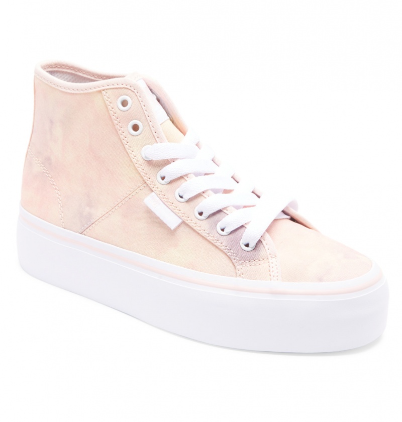 Peach Parfait DC Shoes Manual Hi Platform - High-Top Shoes | NRGFYE-267