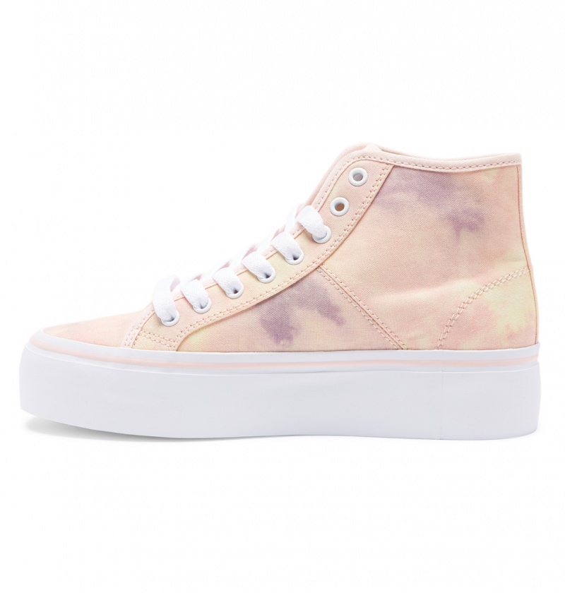 Peach Parfait DC Shoes Manual Hi Platform - High-Top Shoes | NRGFYE-267