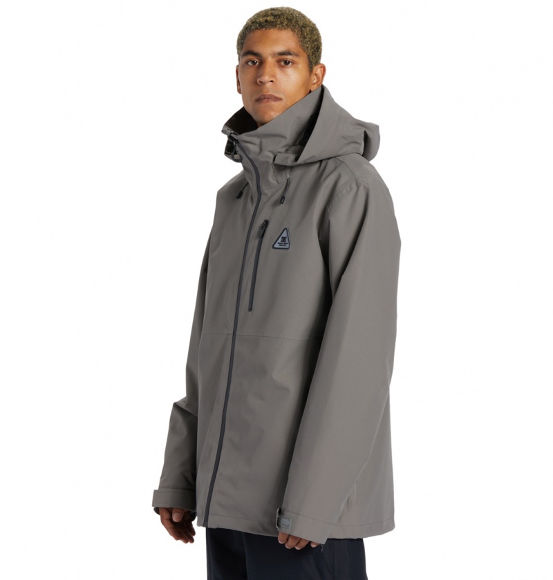 Pewter DC Shoes Basis 30K - Technical Snow Jacket | QXDZOR-273