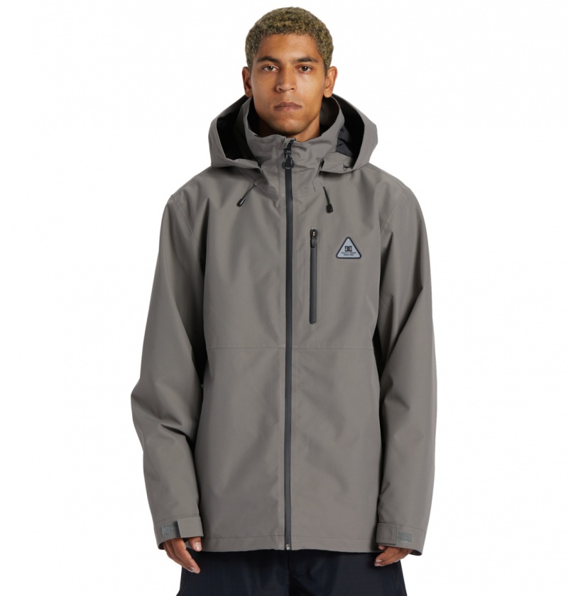 Pewter DC Shoes Basis 30K - Technical Snow Jacket | QXDZOR-273