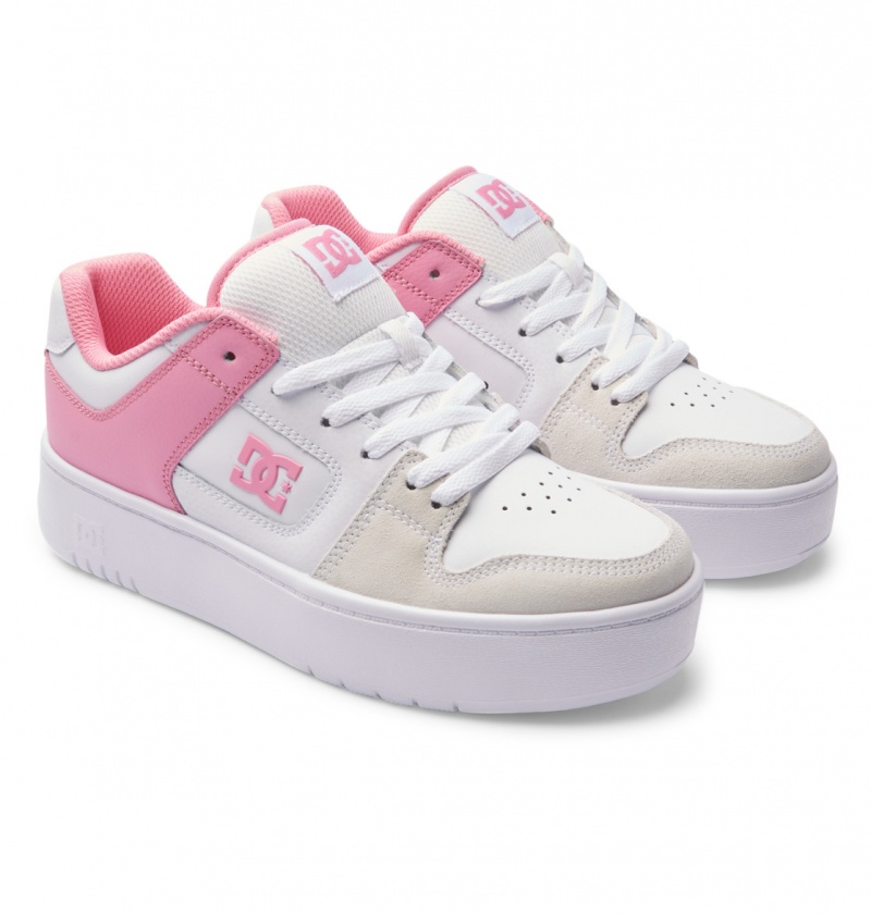 Pink / White DC Shoes Manteca 4 Platform - Flatform Shoes | WKCEBS-145