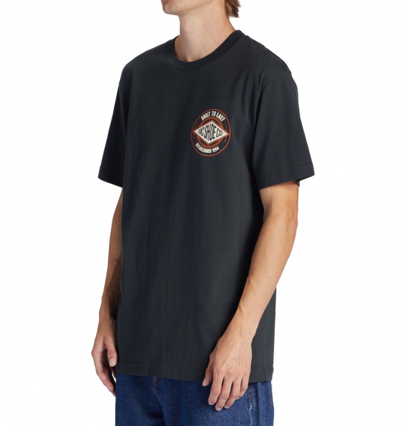 Pirate Black DC Shoes Built To Last - T-Shirt | VYEWRC-165