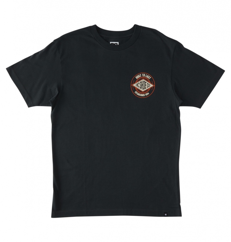 Pirate Black DC Shoes Built To Last - T-Shirt | VYEWRC-165