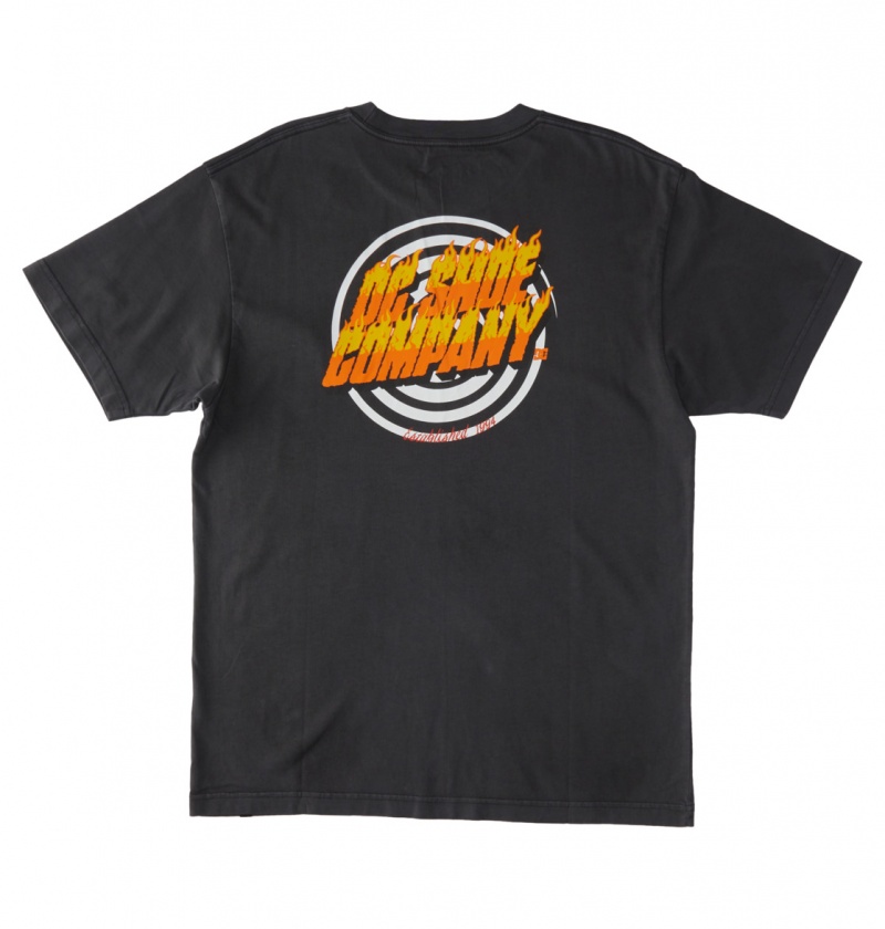 Pirate Black Enzyme Wash DC Shoes Burner - T-Shirt | OGMEKY-641