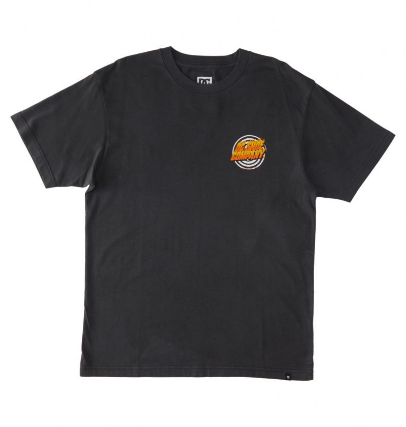 Pirate Black Enzyme Wash DC Shoes Burner - T-Shirt | OGMEKY-641