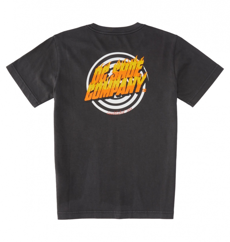 Pirate Black Enzyme Wash DC Shoes Burner - T-Shirt 10-16 | VLRKYH-351