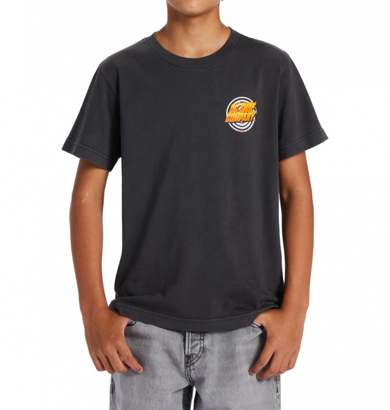 Pirate Black Enzyme Wash DC Shoes Burner - T-Shirt 10-16 | VLRKYH-351