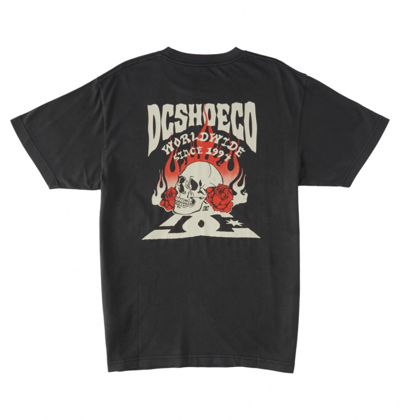 Pirate Black Enzyme Wash DC Shoes Defiant - T-Shirt | GKISWP-398