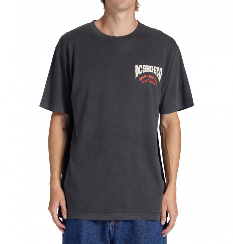 Pirate Black Enzyme Wash DC Shoes Defiant - T-Shirt | GKISWP-398