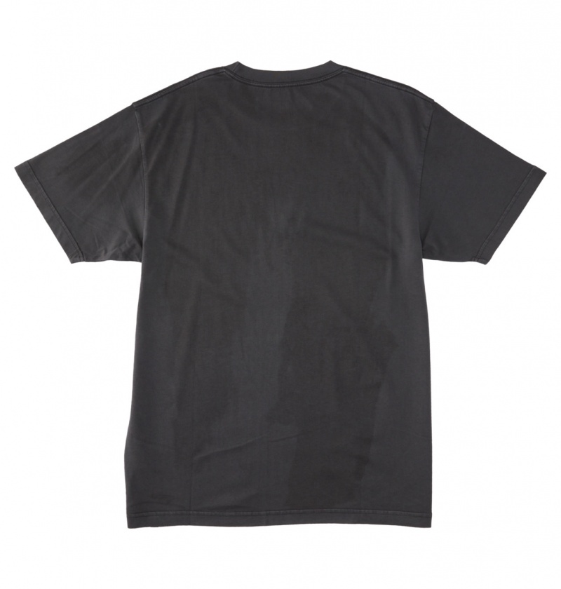 Pirate Black Enzyme Wash DC Shoes Tuition - T-Shirt | CXGRSW-635