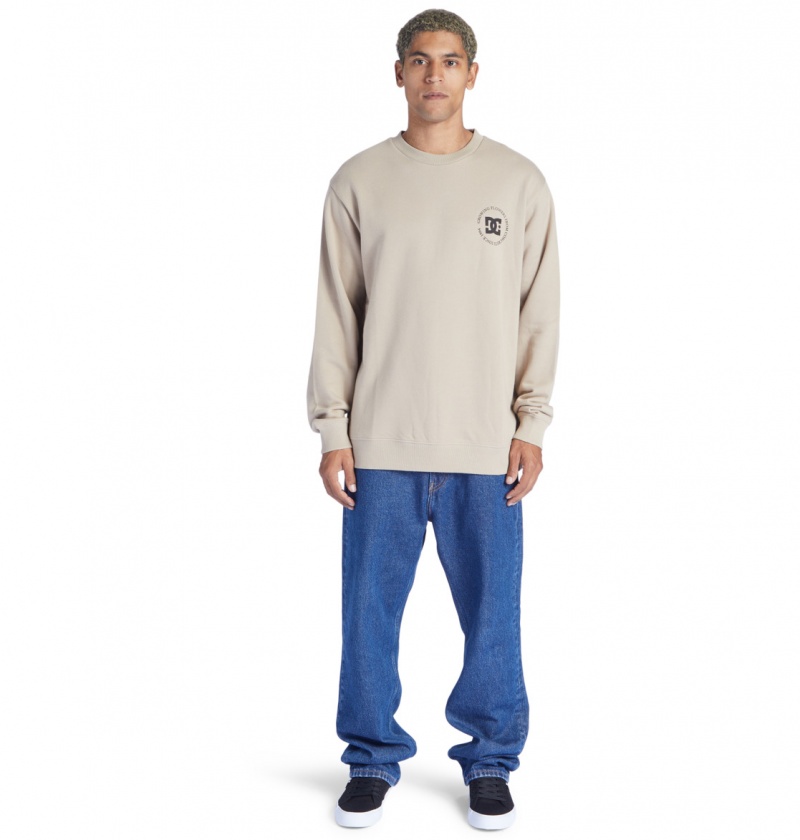 Plaza Taupe DC Shoes Concrete - Sweatshirt | QRZFDS-650