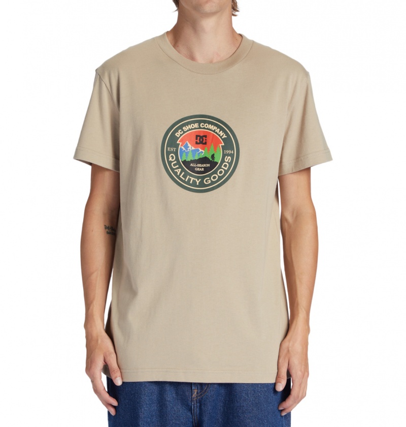 Plaza Taupe DC Shoes Outdoorsman - T-Shirt | JKHAPW-230