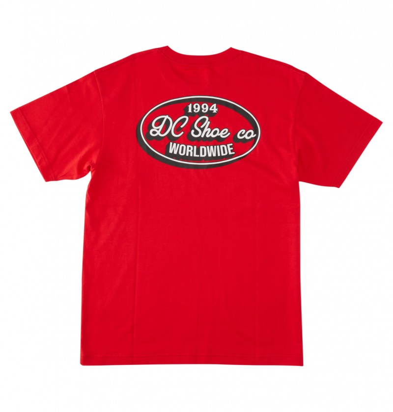 Racing Red DC Shoes Truckin - T-Shirt | LCWUKB-652