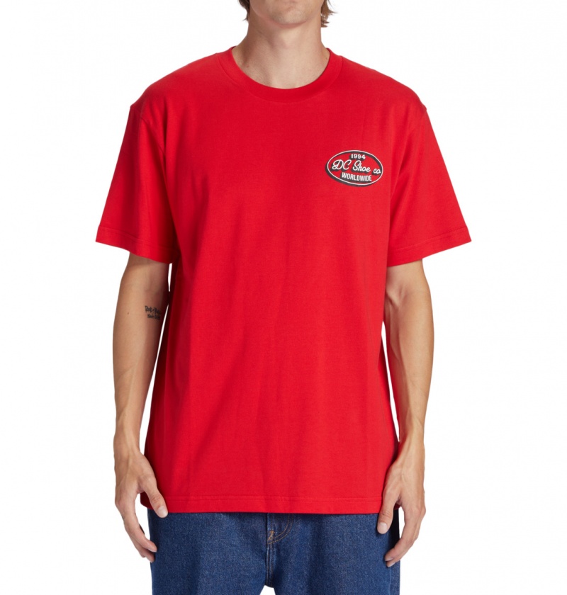 Racing Red DC Shoes Truckin - T-Shirt | LCWUKB-652