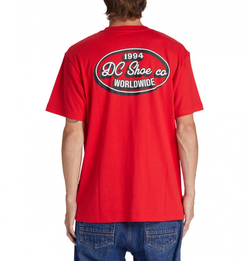 Racing Red DC Shoes Truckin - T-Shirt | LCWUKB-652