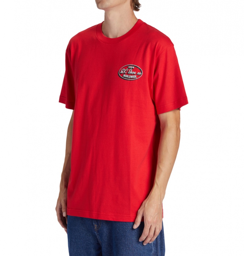 Racing Red DC Shoes Truckin - T-Shirt | LCWUKB-652