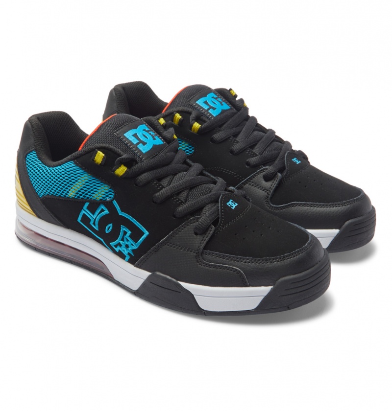 Shadow / Olympic Blue / Lime Green DC Shoes Versatile - Skate Shoes | IKRZFA-910