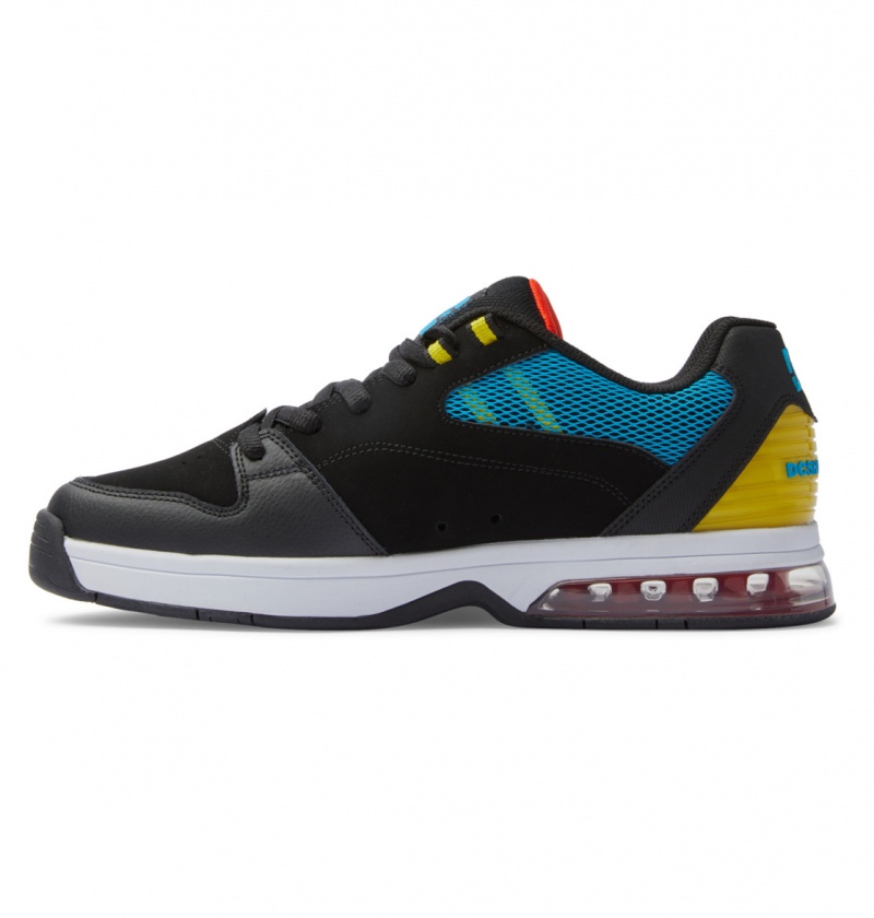 Shadow / Olympic Blue / Lime Green DC Shoes Versatile - Skate Shoes | IKRZFA-910