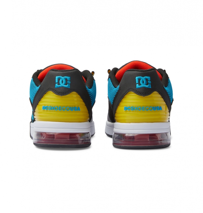 Shadow / Olympic Blue / Lime Green DC Shoes Versatile - Skate Shoes | IKRZFA-910