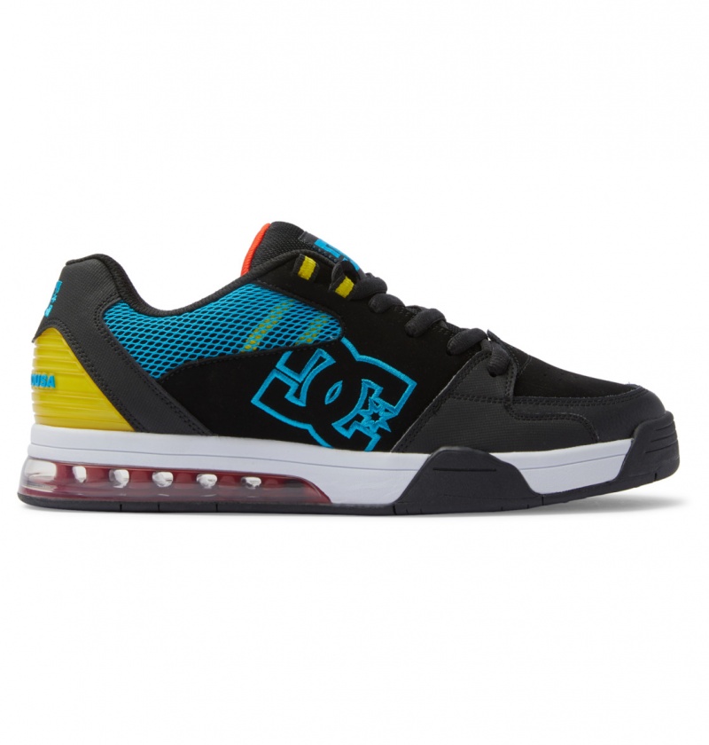 Shadow / Olympic Blue / Lime Green DC Shoes Versatile - Skate Shoes | IKRZFA-910