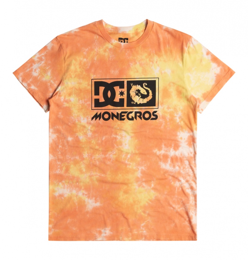 Shocking Orange DC Shoes x Monegros - T-Shirt | WFKADY-682