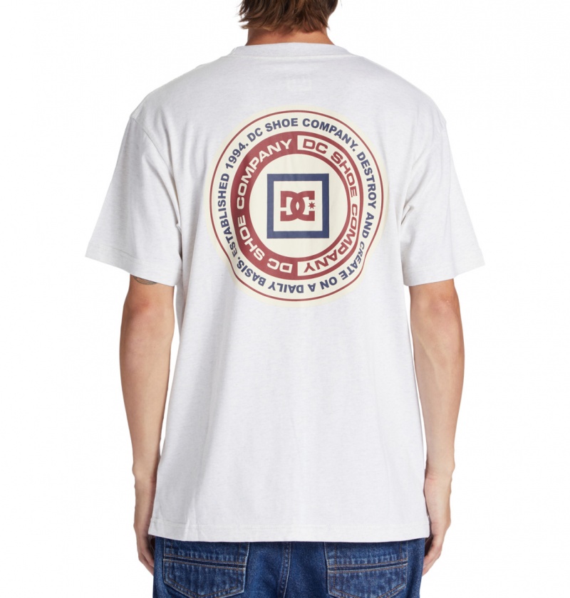 Snow Heather DC Shoes Old Head - T-Shirt | CLBJWR-836