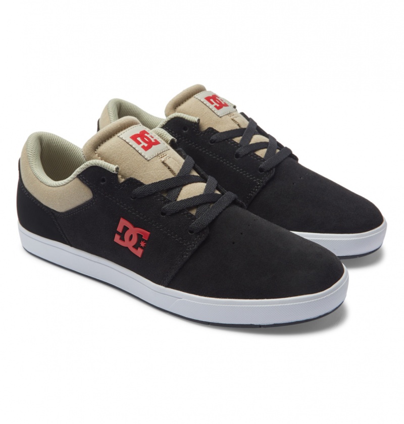 Tan / Red DC Shoes Crisis 2 - Leather Shoes | HUZBRV-286