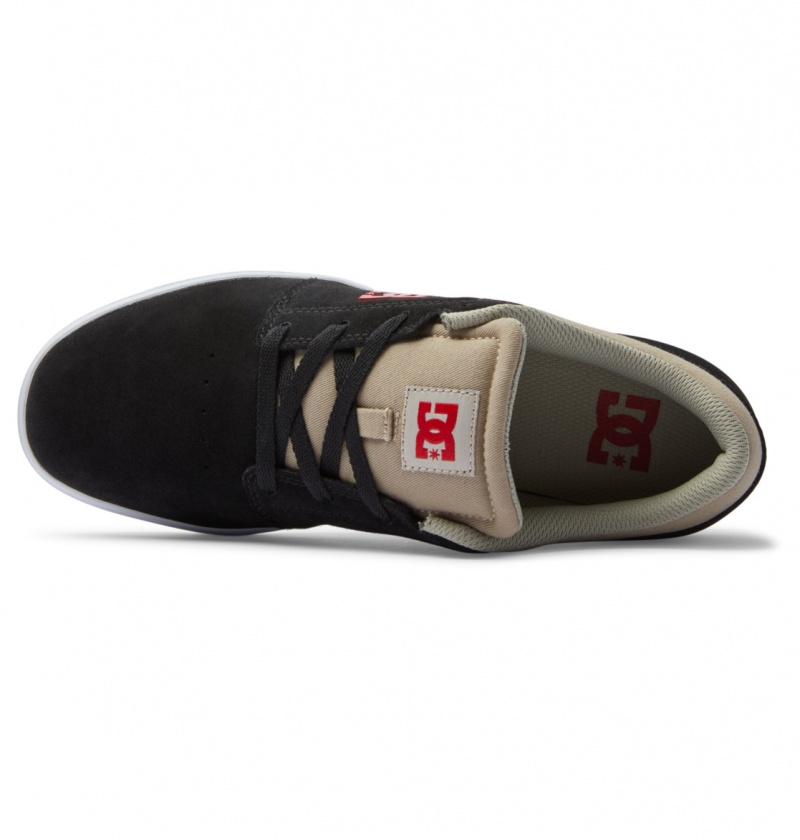 Tan / Red DC Shoes Crisis 2 - Leather Shoes | HUZBRV-286