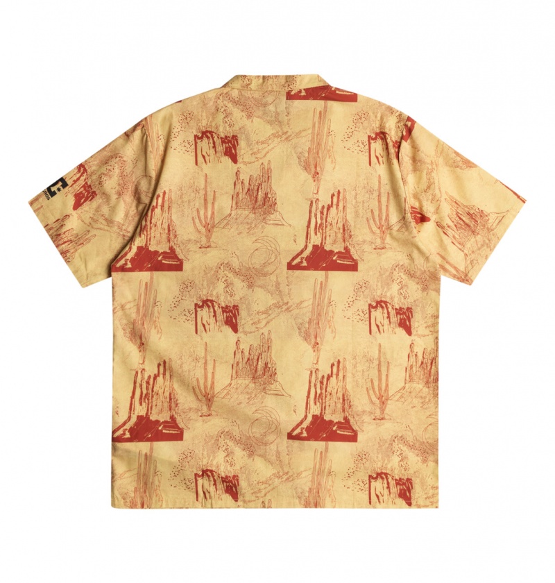 Tender Yellow DC Shoes x Monegros - Short Sleeve Shirt | ICPFQY-369