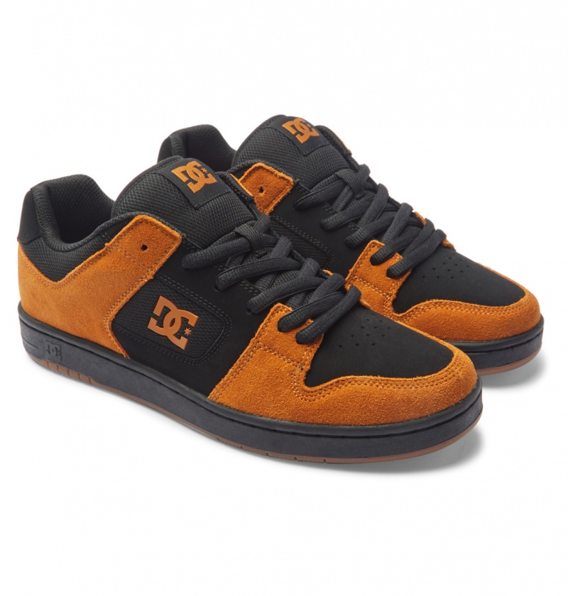 Wheat / Black DC Shoes Manteca - Leather Shoes | WBKJFH-341