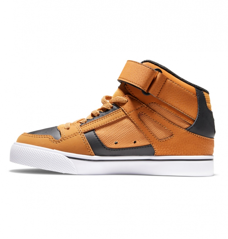 Wheat / Black DC Shoes Pure High-Top EV - High-Top Leather Shoes | YCPXWO-617