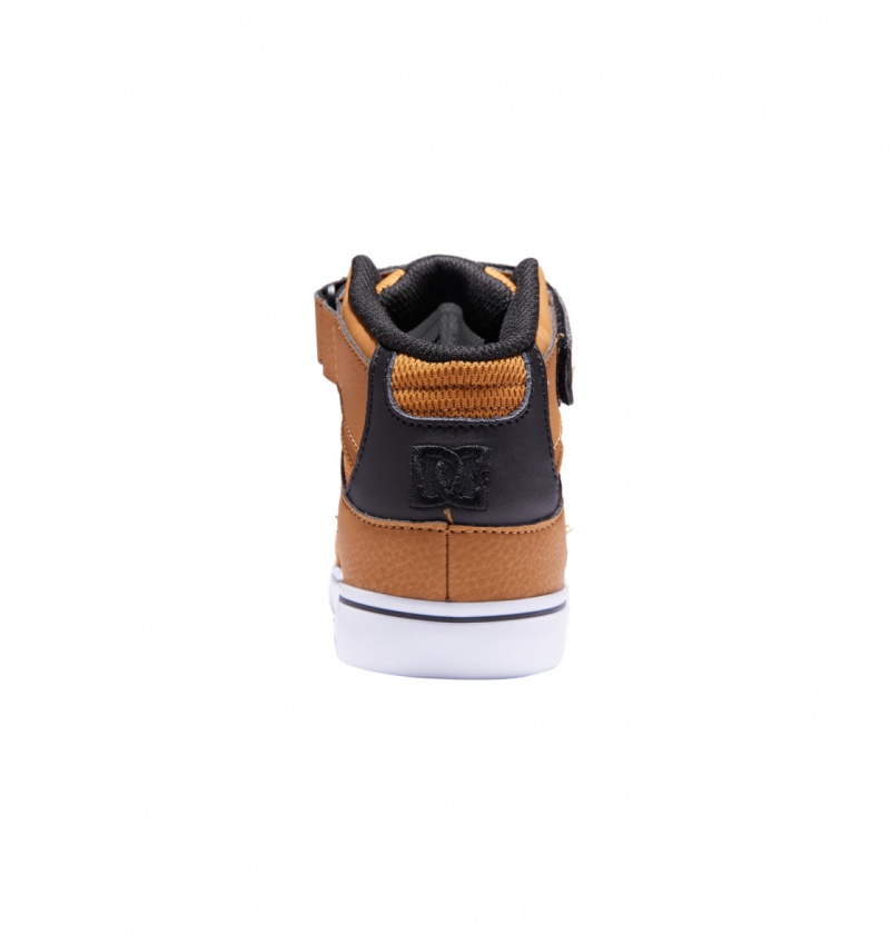 Wheat / Black DC Shoes Pure High-Top EV - High-Top Leather Shoes | YCPXWO-617