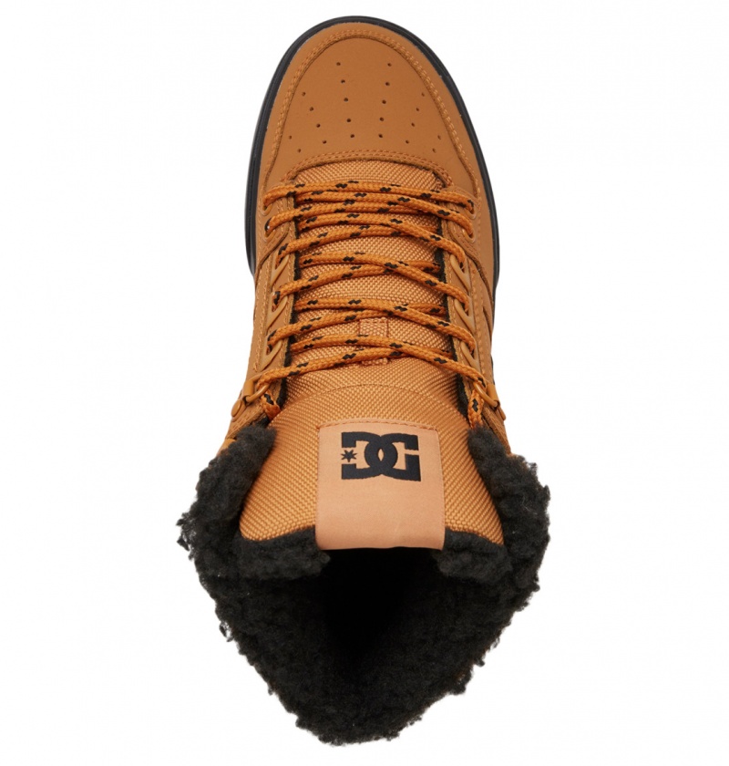 Wheat / Black DC Shoes Pure High WNT - Winter High-Top Boots | YLZPDH-318