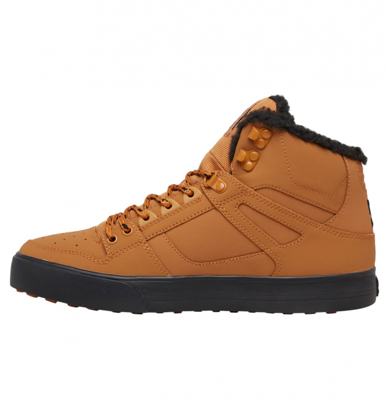 Wheat / Black DC Shoes Pure High WNT - Winter High-Top Boots | YLZPDH-318