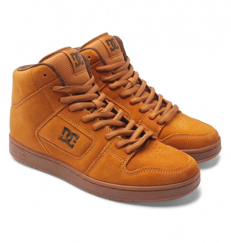 Wheat / Dk Chocolate DC Shoes Manteca 4 Hi - High-Top Shoes | NYDAUE-351