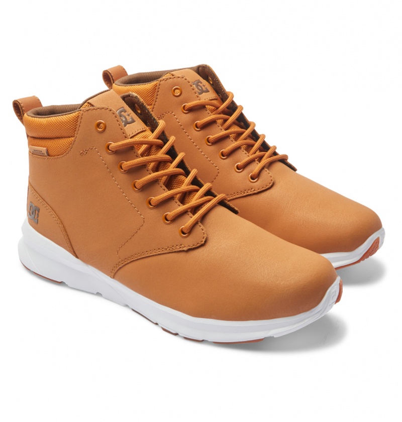 Wheat / Turkish Coffee DC Shoes Mason 2 - Water Resistant Leather Shoes | FZRPKQ-246