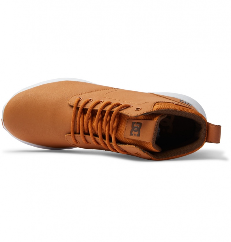 Wheat / Turkish Coffee DC Shoes Mason 2 - Water Resistant Leather Shoes | FZRPKQ-246